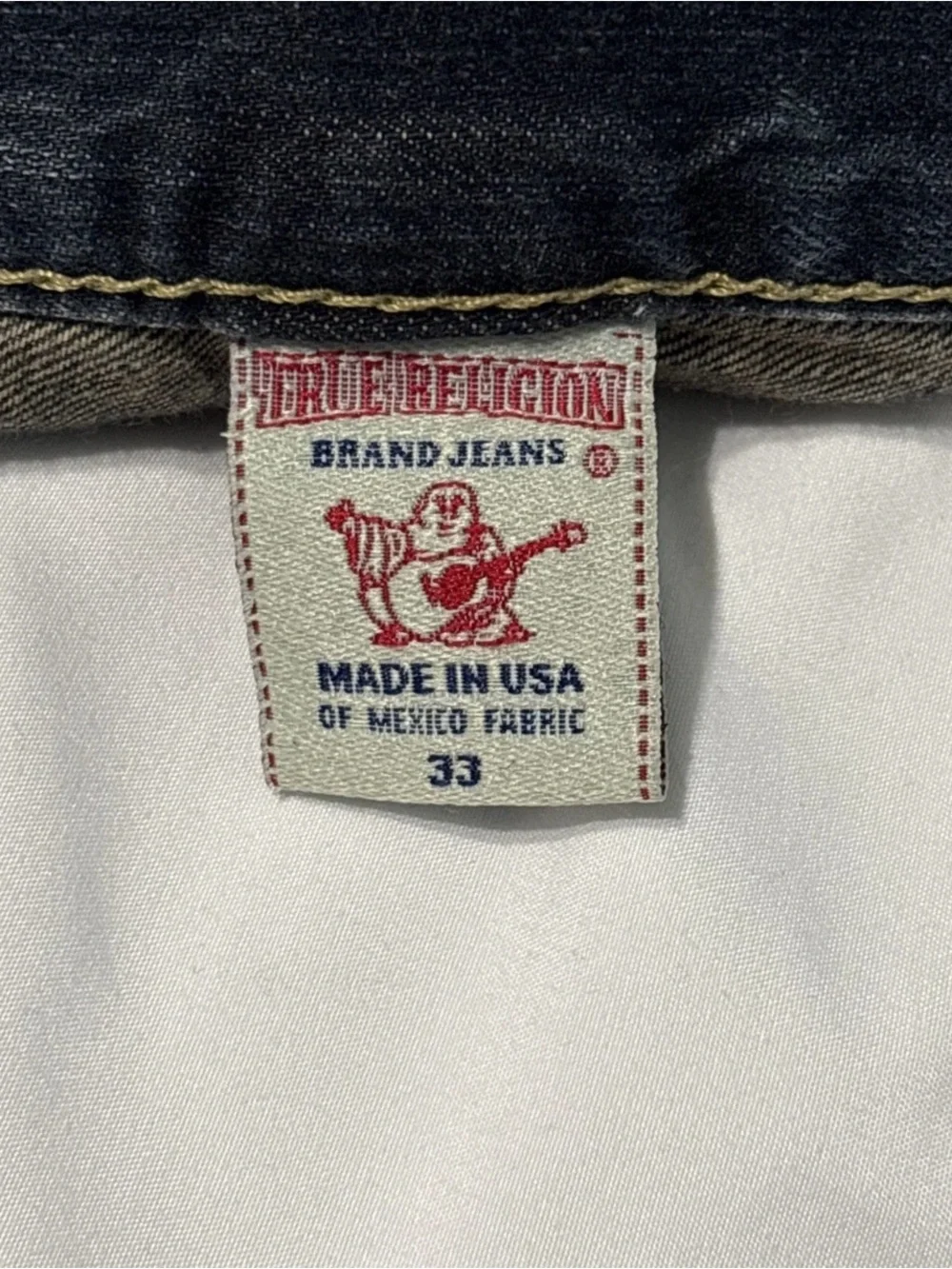 VTG True Religion Distressed Jeans Size Men's US 33 Color Blue distressed